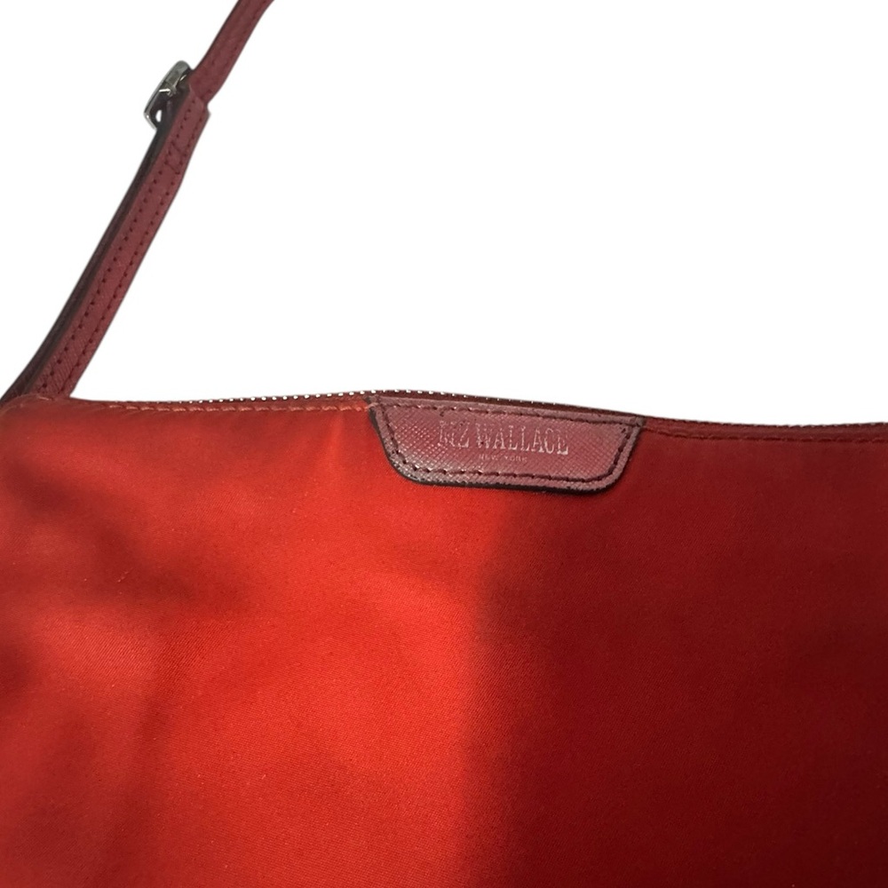 MZ Wallace Accordion Crossbody in Tomato Red. Worn. - Picture 4 of 14